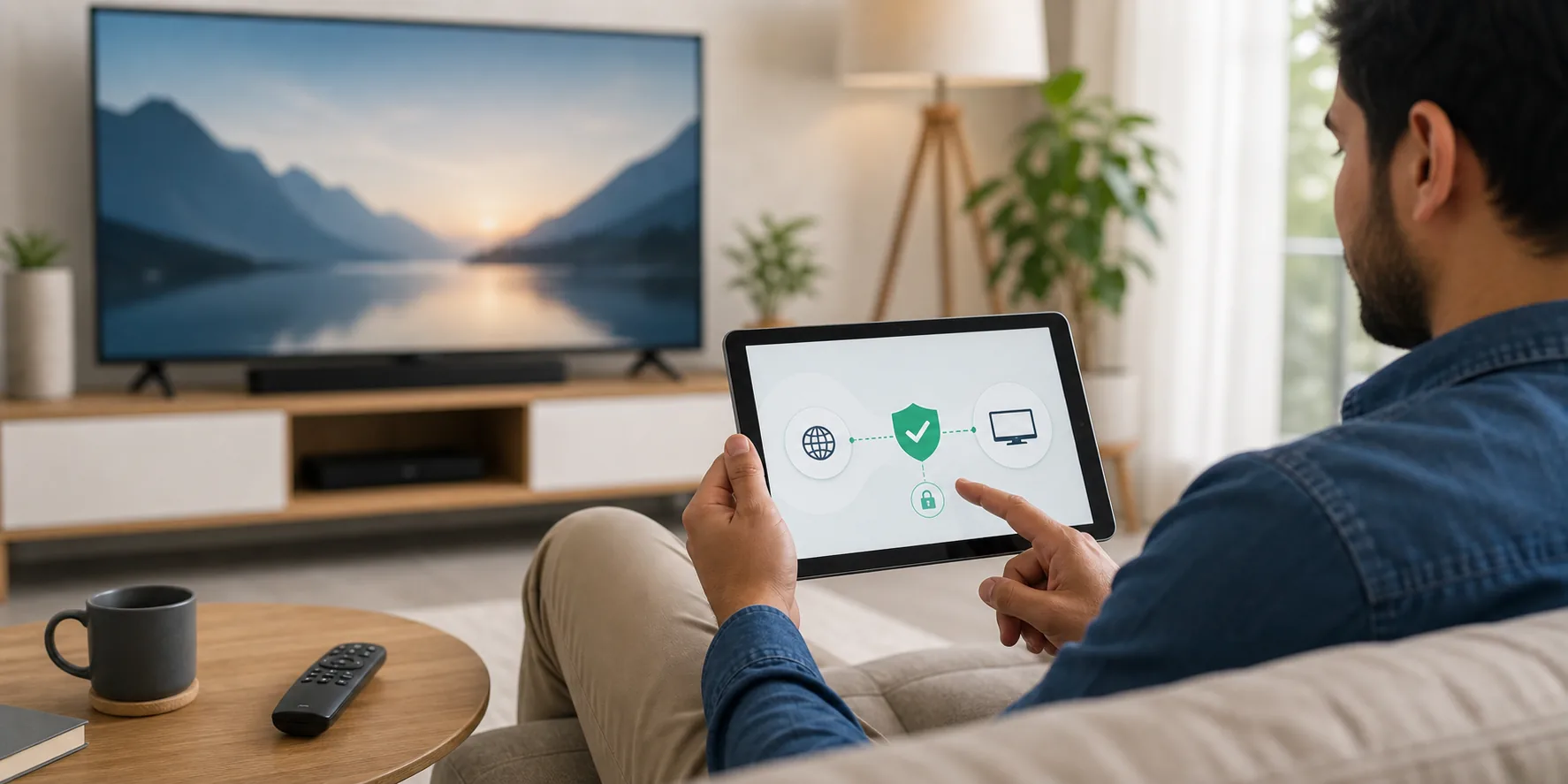 Generic TV registration guide illustration